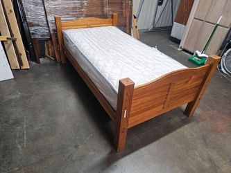 Twin bed and mattress