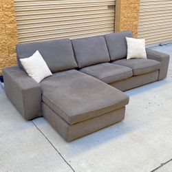 Light Grey Living Spaces Sectional Sofa - Free Delivery 🚚