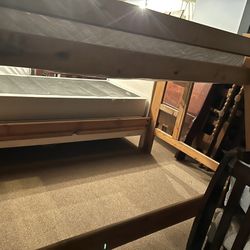 Solid Wood Full Over Twin Bunk Bed 