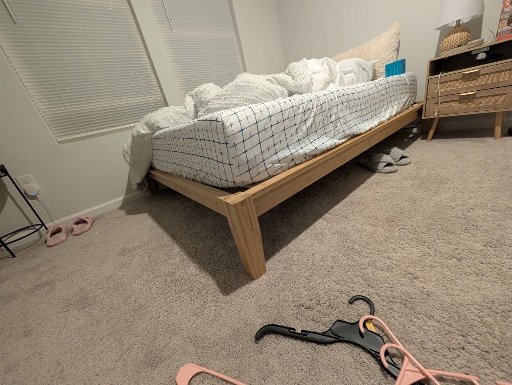 Bamboo Queen Size Bed Frame Nectar
