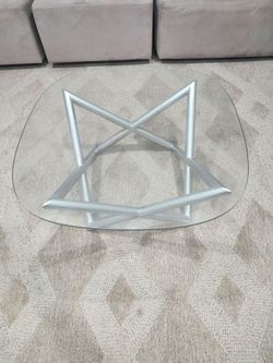Glass coffee table