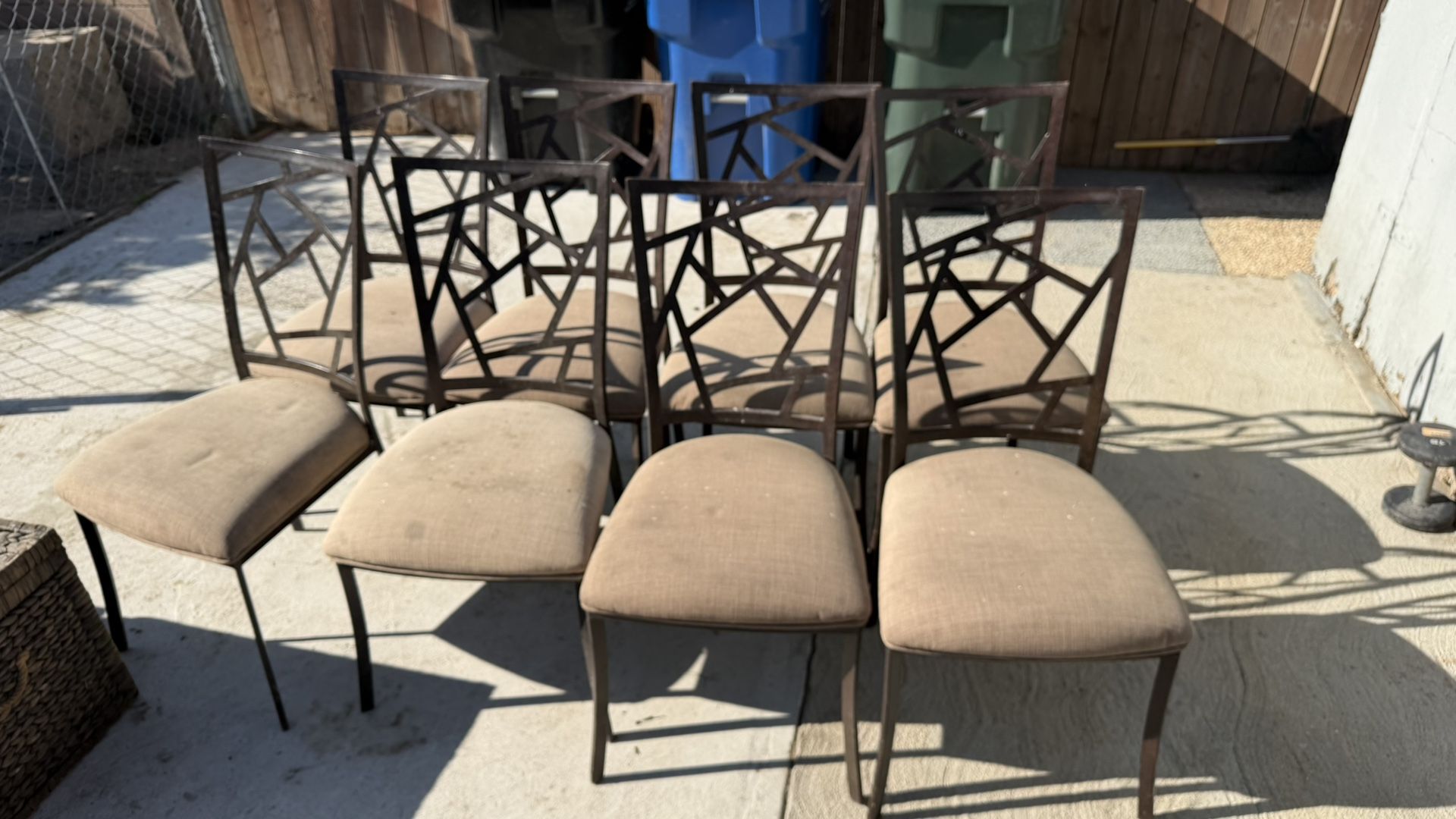 8 Outdoor Patio Chair Metal Set