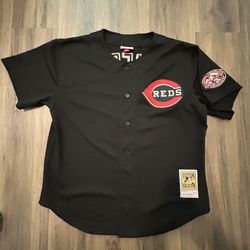 Men’s Size Large Baseball Cincinnati Reds Jersey HALL OF FAMER Ken Griffey Jr 