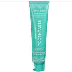 Trader Joe's Sensitivity Whitening Peppermint Fluoride Toothpaste 6oz New Sealed