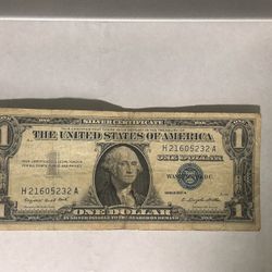 Vintage 1957 $1 Silver Certificate 