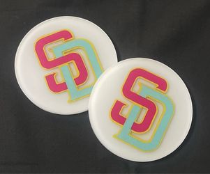 San Diego Padres SD Logo Coasters