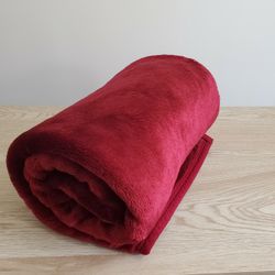 Dark Red 47" x 59" Throw Blanket
