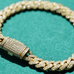 18k Gold 4 Carat Vs Diamond Iced Out Bracelet 