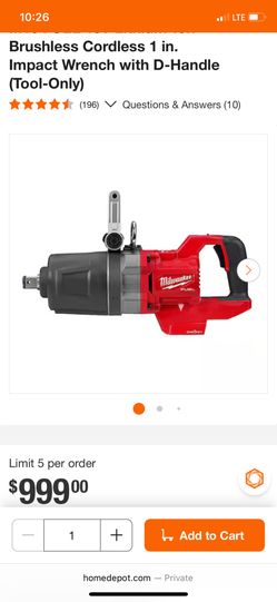 Milwaukee 1” Drive Impact Wrench New In Box