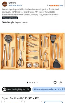 Expanding drawer organizer