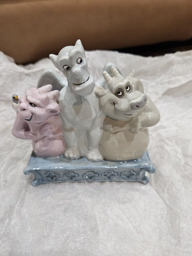 Disney Hunchback of Notre Dame Gargoyles Figurine Ceramic Collectible 1990s VTG