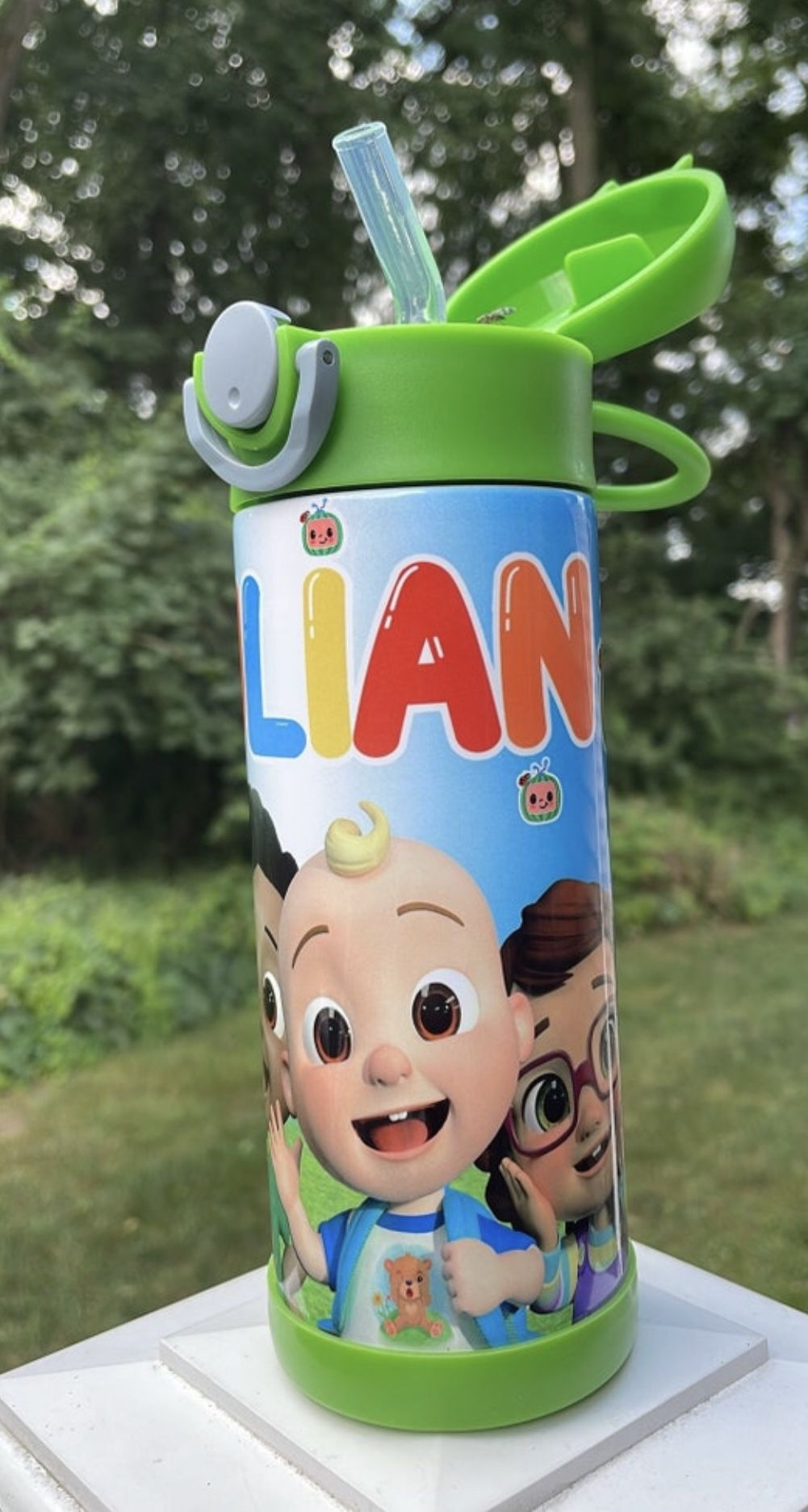 Personalized Kids Water Bottles Cocomelon