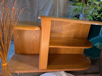 Wood Console Table  with Glass Top Insert
