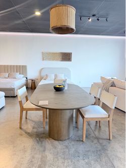 Modern Oak Dining Set — Pottery Barn Inspired Table + Chairs/ FREE LOCAL DELIVERY 🚚