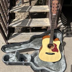 Donner Acoustic Electric Guitar & Hard Case