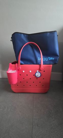 NEW Original Bogg Bag – Coral – Includes Cooler & Cup Holder