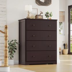 Brown 4 Drawer Dresser