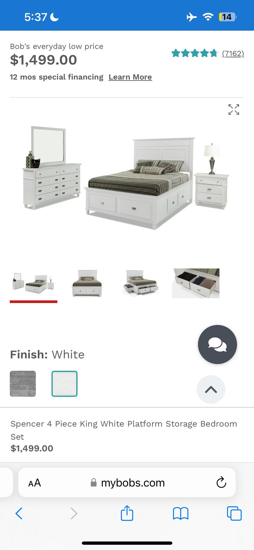 selling my Bob’s 4 Piece Furniture Set