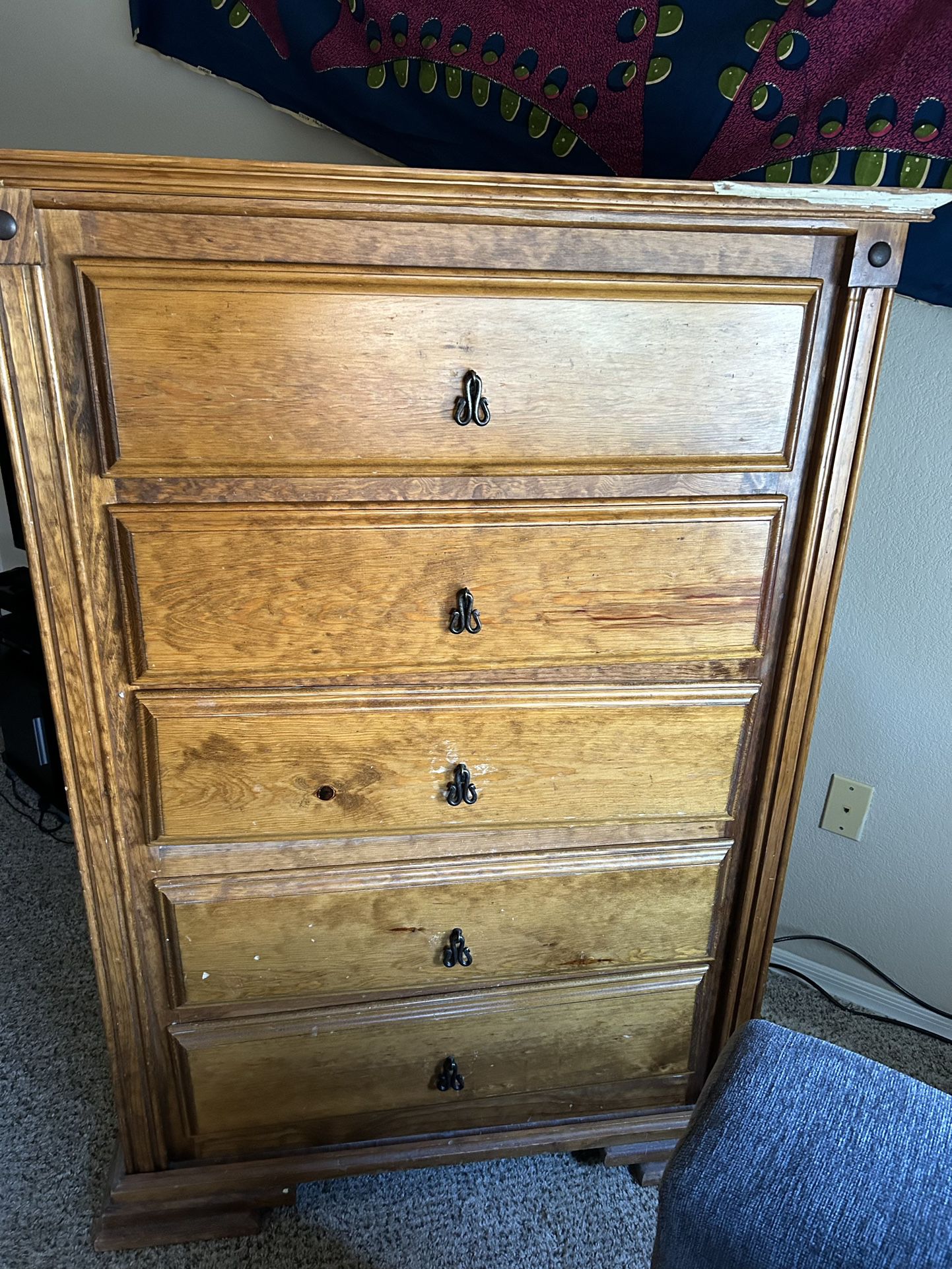 Large Wooden Dresser For Sale