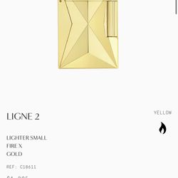 Lighter Made In Paris ST Dupont Ligne 2 Fire X gold Lighter C18611 $850