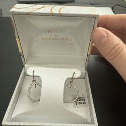 Swarovski Teardrop Sparkle Earrings – 14KT Gold & Sterling Silver