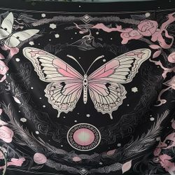 Massive Butterfly Tapestry Wall Hanging 