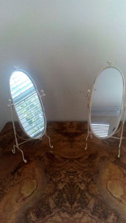 Vintage, mini table mirrors