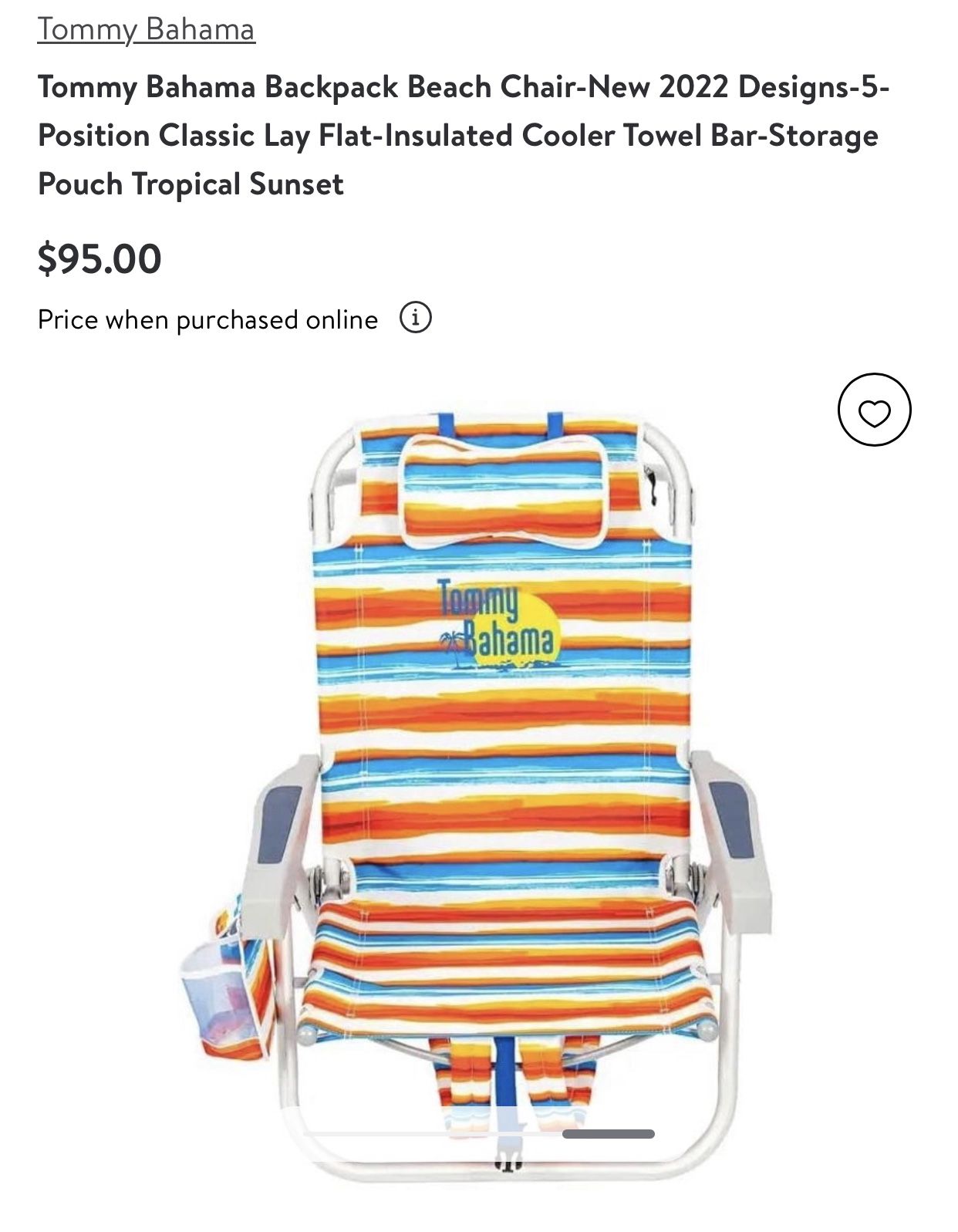 Tommy Bahama Backpack Beach Chair