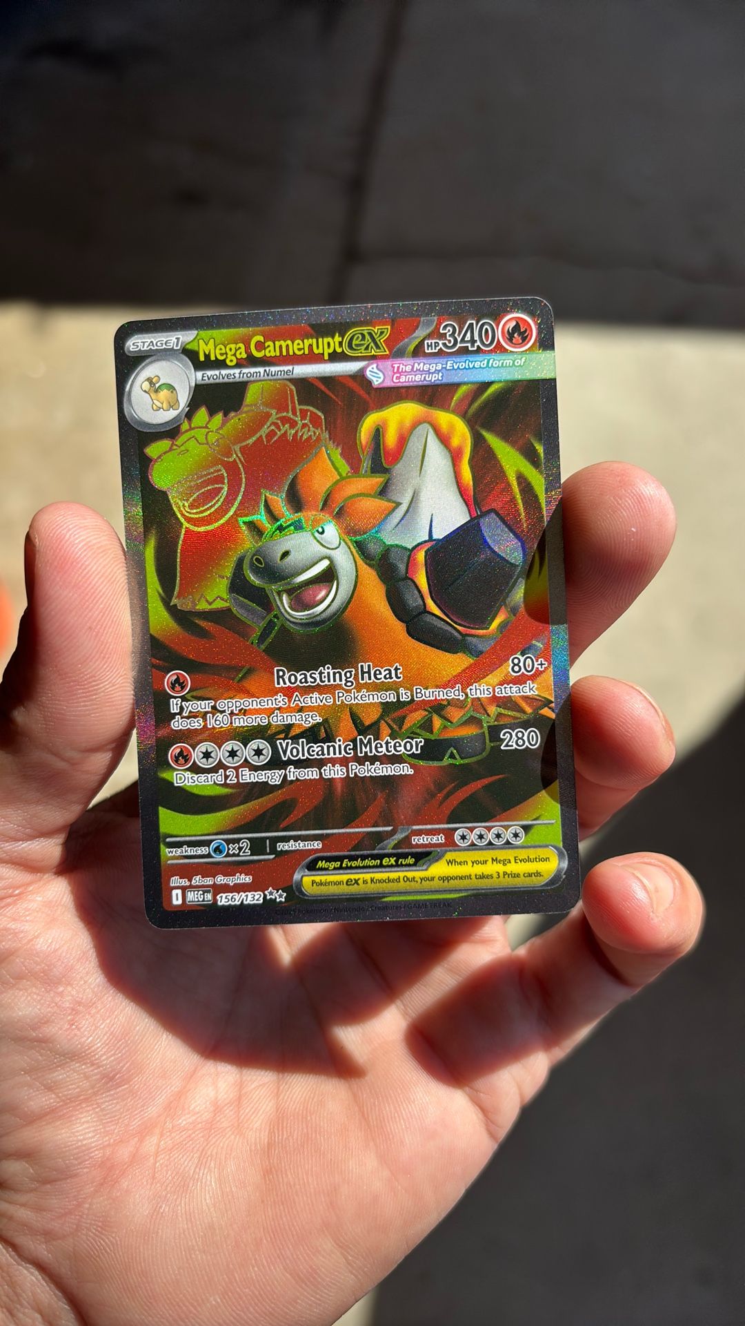 2025 POKEMON MEG EN-MEGA EVOLUTION 156 MEGA CAMERUPT EX ULTRA RARE