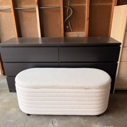 Boucle Storage Ottoman