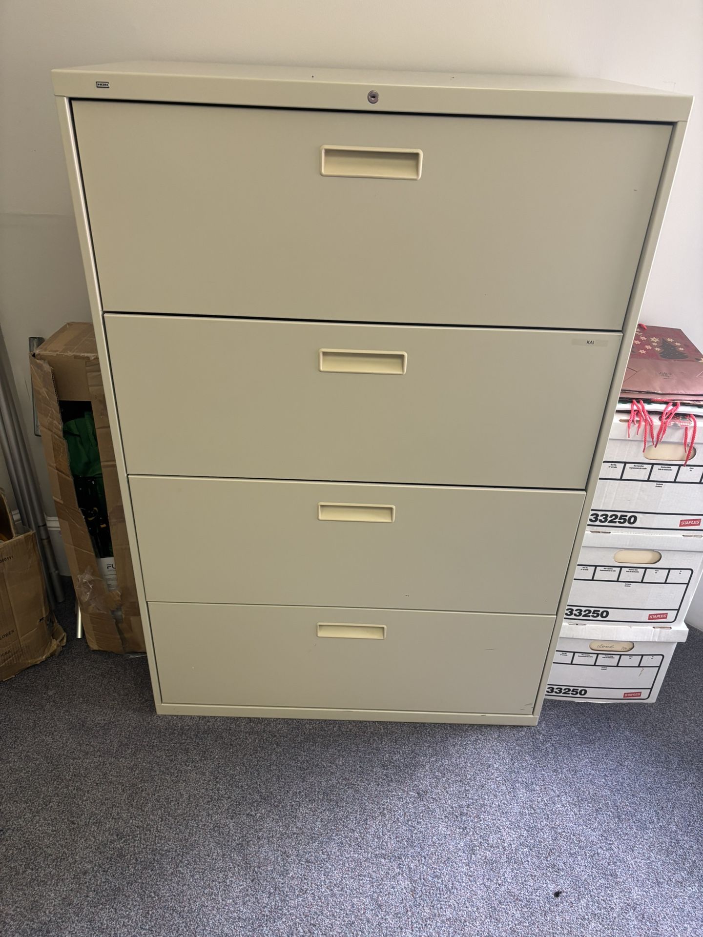 HON 4 Drawer Locking lateral File
