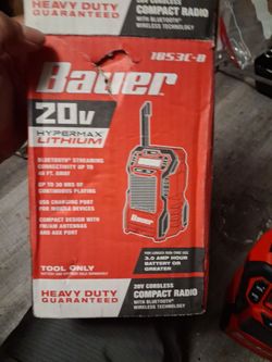 Bauer Radio/ NO CHARGER BATTERY.