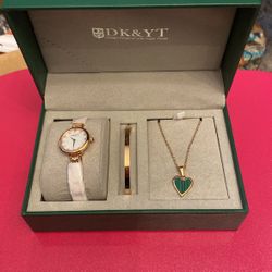 Watch, Bracelet & Necklace Set
