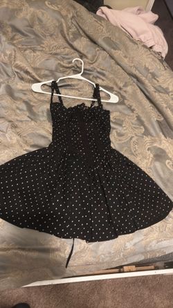 Coquette Dress Black with Dots