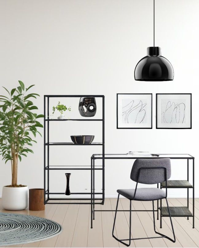 Brand New Fulhan Glass Top Desk With Wood Shelves Project 62