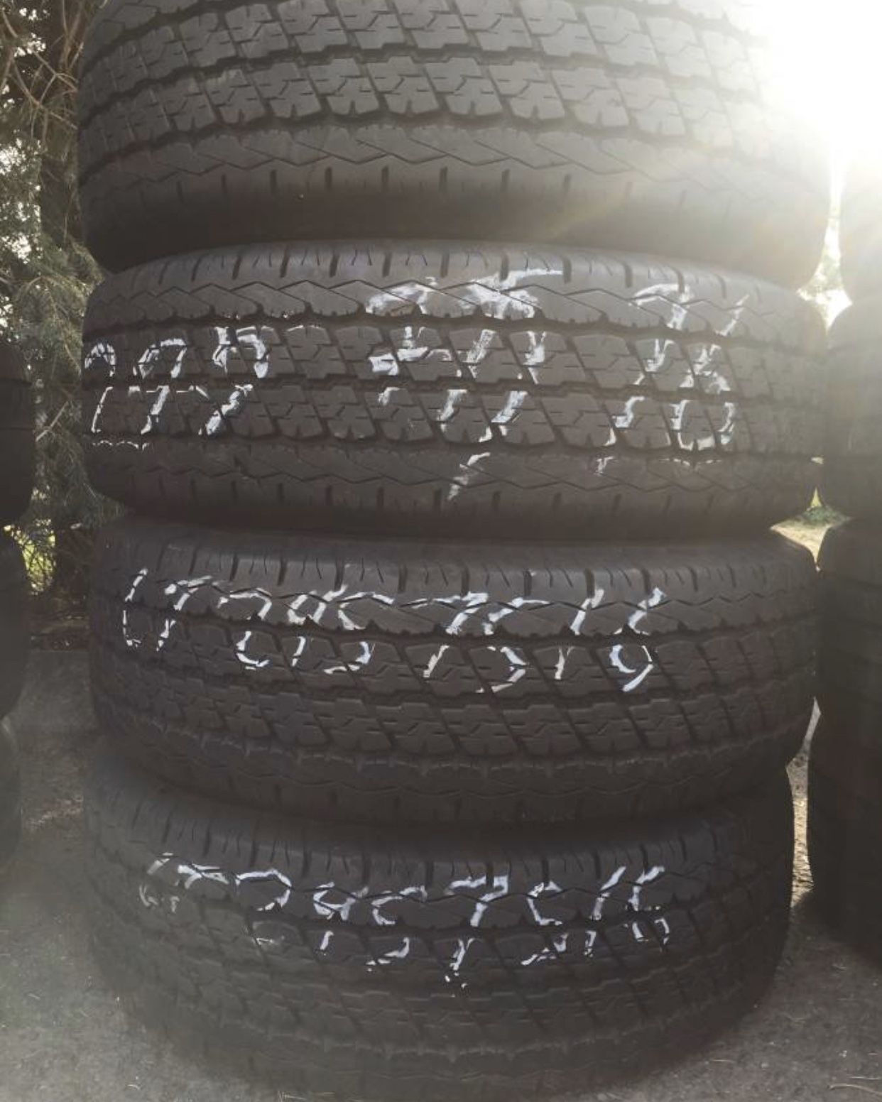LT 245/75/16 Bridgestone duravis set of used tires in great condition 75% tread 225$for 4 . Installation balance and alignment available. Road forc