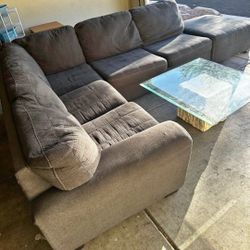 Beautiful L Shape Sectional With Ottoman 