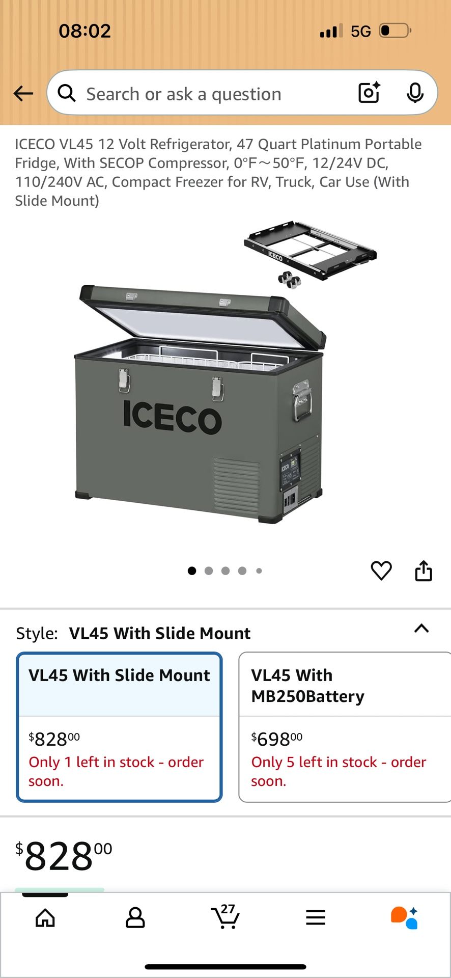 ICECO VL45 12 Volt Refrigerator