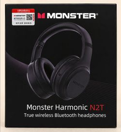 Brand new, factory sealed Monster Harmonic N2T wireless Bluetooth over-ear headphones.