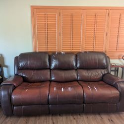 Premium Leather Sofa Set w/ Loveseat