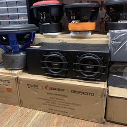 New 6.5” Car Audio Subwoofers + Tune Port Enclosure $220 Each 