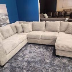 Brand New Artisan Ghost Grey 3pc Mink Sectionals