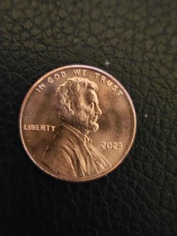 2023P Lincoln Cent. Die Cracks, Obverse.  A.U