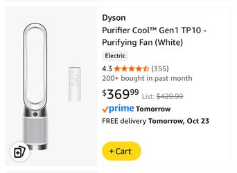 Dyson Purifier cool With Remote Control