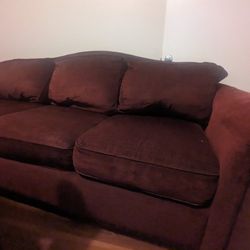 red LazBoy sofa