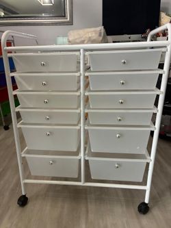 White cabinet storage
