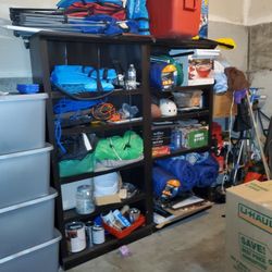 2 Black Storage Book Shelves 