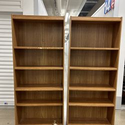 Bookshelves Solid Wood Both For $200