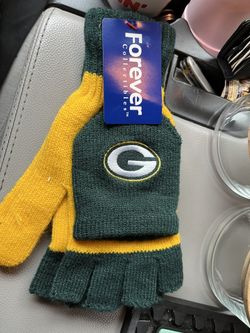 Green Bay Packers Knit Gloves New 