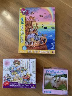 PUZZLES LOT OF 3 100 pieces